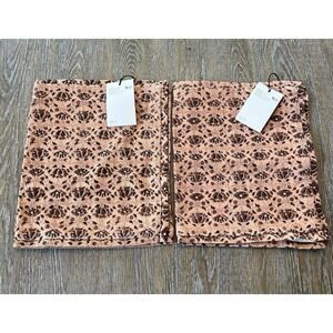 West Elm Gemma Lumbar Pillow Cover Light Terracotta NWT Set Of 2